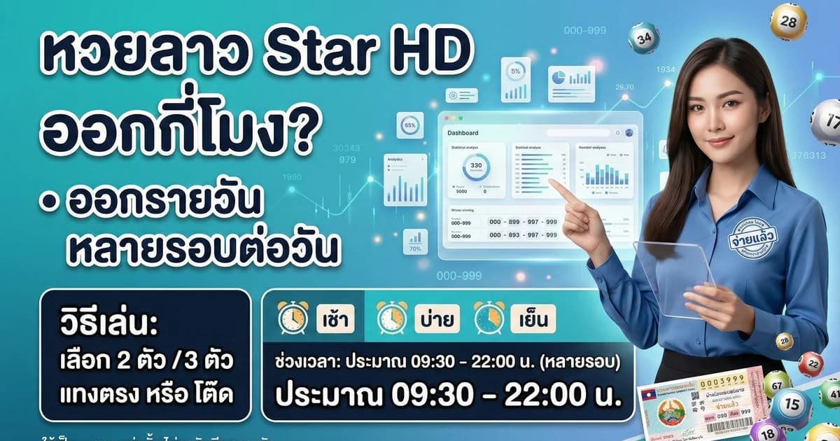 หวยลาว Star HD ออกกี่โมง วิธีเล่นครบ 2569