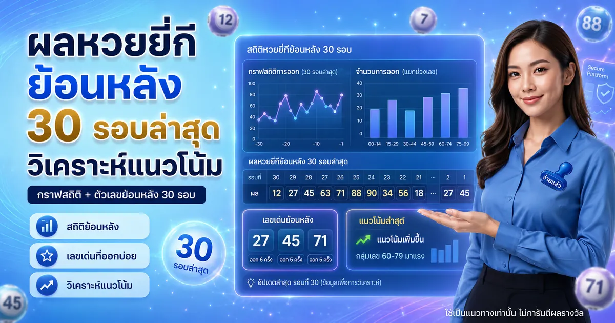 ผลหวยยี่กี ย้อนหลัง 30 รอบล่าสุด วิเคราะห์แนวโน้ม