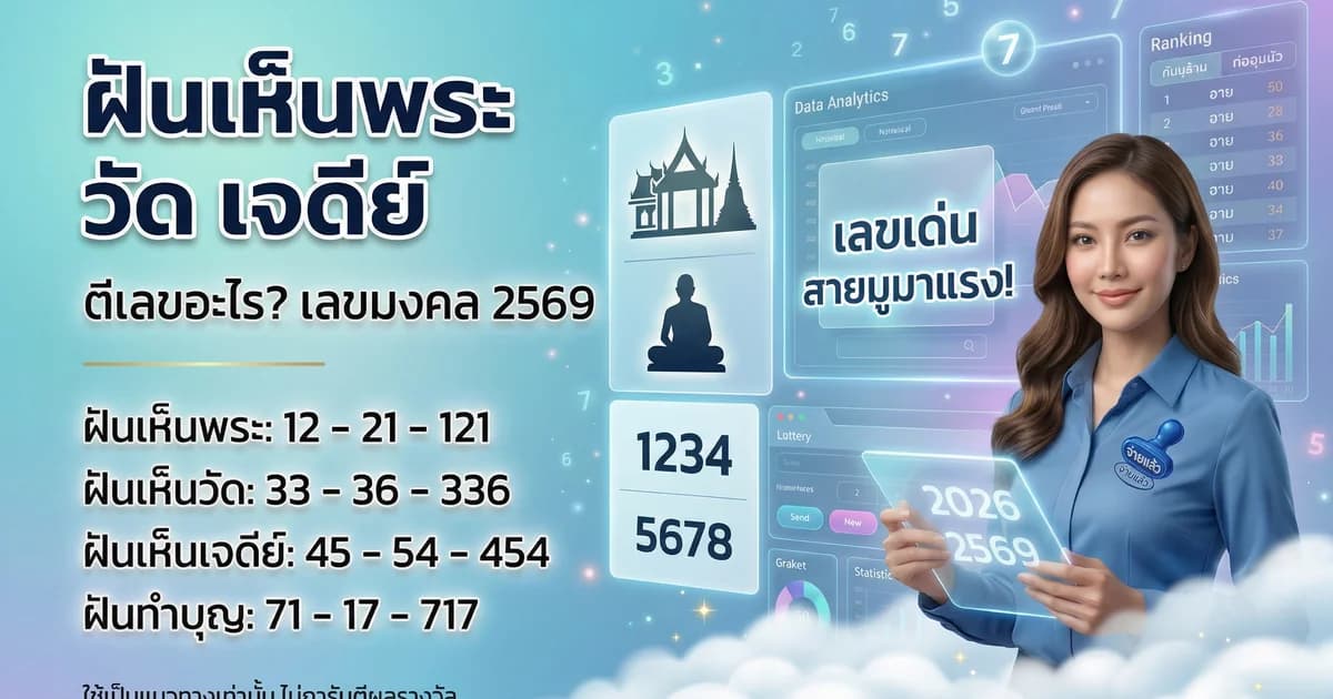 ทำนายฝัน ฝันเห็นวัด พระ สิ่งศักดิ์สิทธิ์ ตีเลข